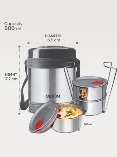 3f474036 c2c8 48b0 8cb7 9629bcd624b41725358800872 Milton Legend 3 Thermosteel Tiffin Box Containers 260 ml Eac 5