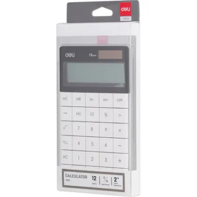 deli w1589 12 degital modern calculator desktop calculator white pack of 1 product images orv1ce7ozqs p607142475 1 202401031409