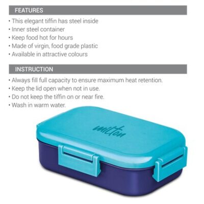 milton plastic blue senior flatmate inner tiffin box 700 ml product images orvb7ot1ixc p603506050 3 202308021524