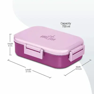 milton senior flatmate inner stainless steel tiffin box 700 ml purple food grade college school product images orvle0wcgnc p603507782 3 202308021624