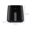 philips hd9270 70 6 2l 2000 watt digital air fryer with rapid air technology black