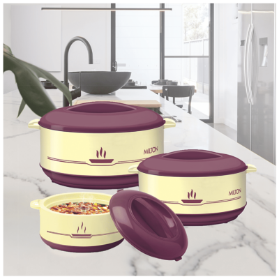 40136201 3 3 milton junior buffet casserole for rotichapati gift set purple