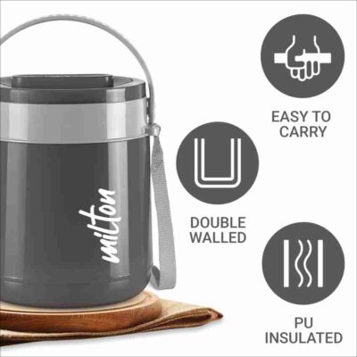 900 classic tiffin 3 black 900ml milton 3 original imagmzjyrt8yxgdp