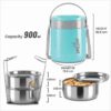 900 classic tiffin 3 green 900ml milton 3 original imagmzk2zfzbttdv