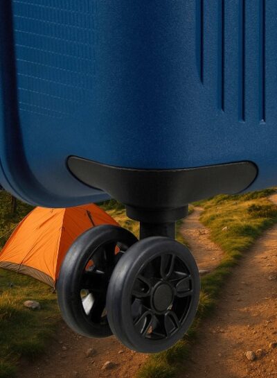 American Tourister AeroStep navy blue wheel removebg preview