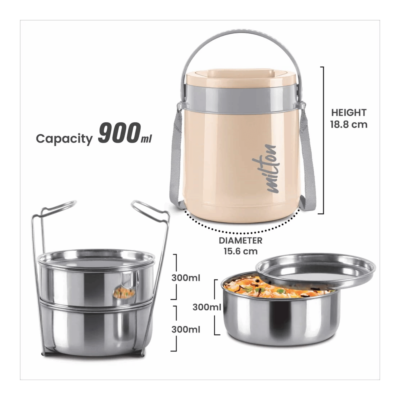 milton classic 3 pcs set thermo lunch box multi color 900 ml specs 02