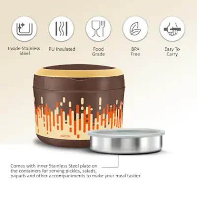 milton plastic brown new big bite insulated inner tiffin box with additional plate and handle 900 ml product images orv1r6iigp1 p603609563 1 202406131654