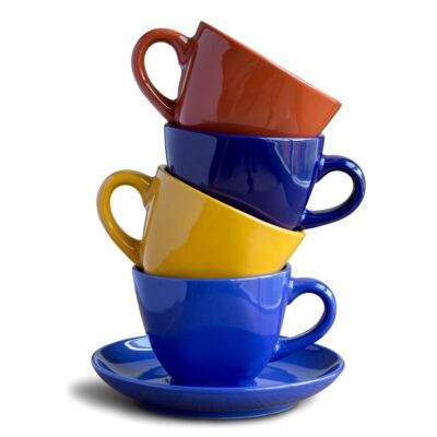 stack colorful coffee cups isolated white 1373 62