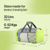 American Tourister Duffle Bag Grey Lime 1