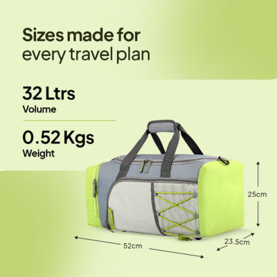 American Tourister Duffle Bag Grey Lime 1