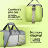 American Tourister Duffle Bag Grey Lime