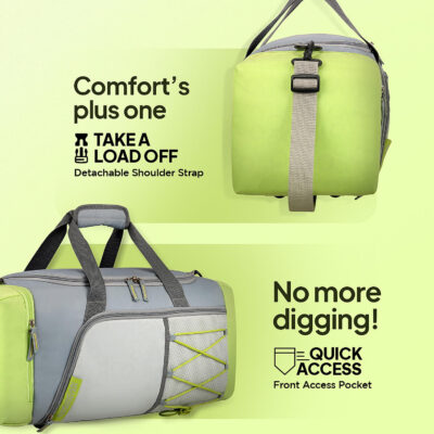 American Tourister Duffle Bag Grey Lime