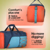 American Tourister Duffle Bag Grey Orange 3