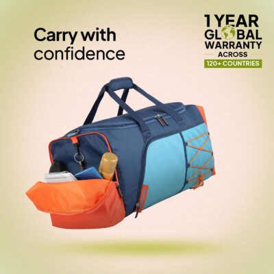 American Tourister Duffle Bag Grey Orange 6