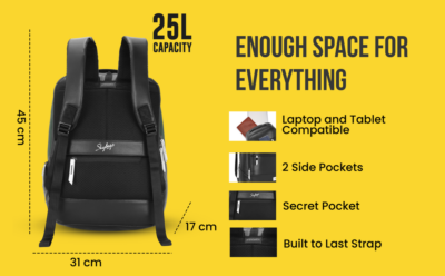 Skybags EKOH 01 LAPTOP BACKPACK Black 2