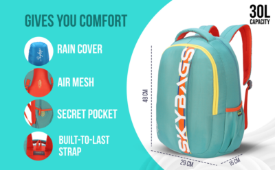 Skybags GRAD 02 LAPTOP BACKPACK Green 2