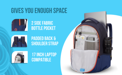 Skybags GRAD 03 LAPTOP BACKPACK Blue 2