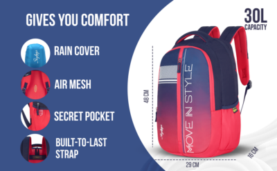 Skybags GRAD 04 LAPTOP BACKPACK Red 1