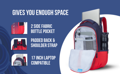 Skybags GRAD 04 LAPTOP BACKPACK Red 2