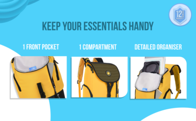 Skybags GRAD PRO 03 LAPTOP BACKPACK Yellow 4