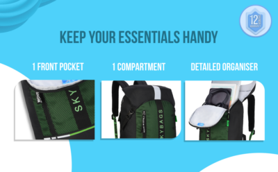 Skybags GRAD PRO 04 LAPTOP BACKPACK Black 2