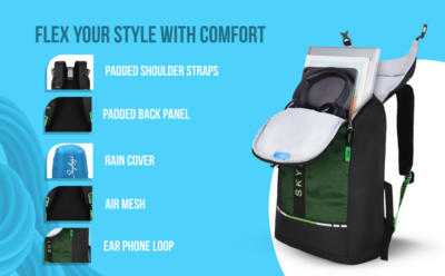 Skybags GRAD PRO 04 LAPTOP BACKPACK Black 6