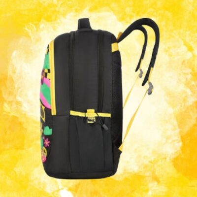 Skybags KLAN PLUS 07 SCHOOL BACKPACK BLACK 2 removebg preview