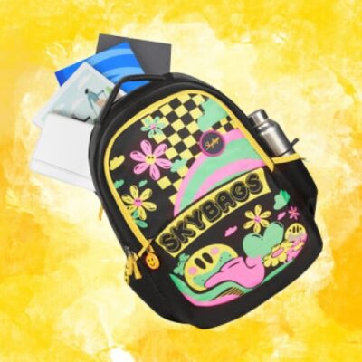 Skybags KLAN PLUS 07 SCHOOL BACKPACK BLACK 3 removebg preview