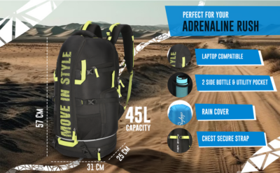 Skybags RIDGE 01 45L RUCKSACK 3