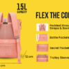 Skybags RIZZ 01 LAPTOP BACKPACK Peach 3