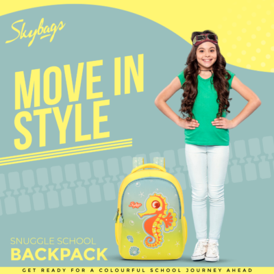 Skybags SNUGGLE 01 SCHOOL BACKPACK Yellow 1