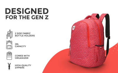 Skybags TANGO 01 SCHOOL BACKPACK Red 1
