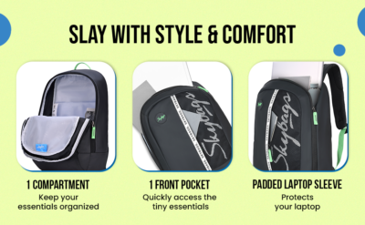 Skybags TRIBE PLUS 01 BACKPACK Black