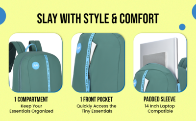 Skybags TRIBE PLUS 01 BACKPACK Teal 4