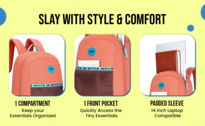 Skybags TRIBE PLUS 03 BACKPACK Coral 4