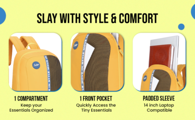 Skybags TRIBE PLUS 04 BACKPACK Yellow 1