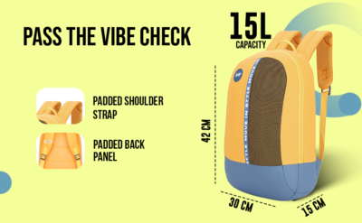 Skybags TRIBE PLUS 04 BACKPACK Yellow 4