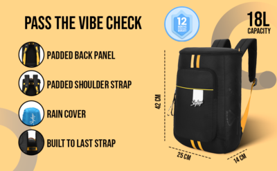 Skybags TRIBE PRO 01 BACKPACK Black 1