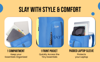 Skybags TRIBE PRO 01 BACKPACK Blue 4