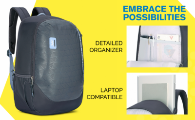 Skybags WHIZ LAPTOP BACKPACK 01 Grey 4