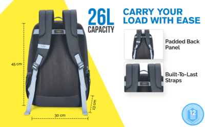 Skybags WHIZ LAPTOP BACKPACK 01 Grey