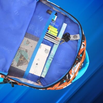 Skybags WOKE PRO 01 SCHOOL BACKPACK Blue Orange 9