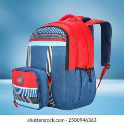 Skybags WOKE PRO 04 SCHOOL BACKPACK Red Blue 2