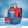 Skybags WOKE PRO 04 SCHOOL BACKPACK Red Blue 6