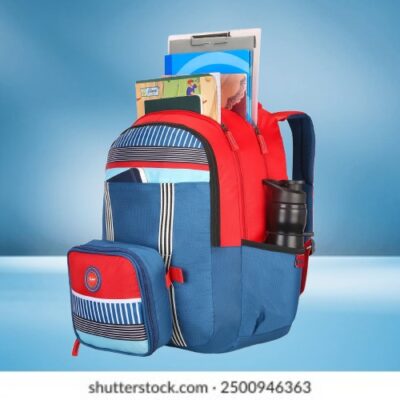 Skybags WOKE PRO 04 SCHOOL BACKPACK Red Blue 6