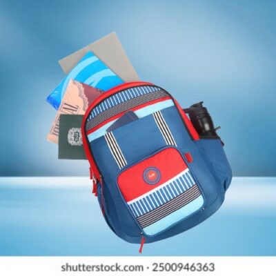 Skybags WOKE PRO 04 SCHOOL BACKPACK Red Blue 7
