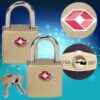TSA 3 Dial Combination Lock Gold