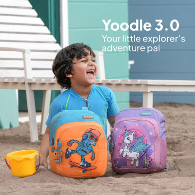 Yoodle Backpack Orange Blue 1