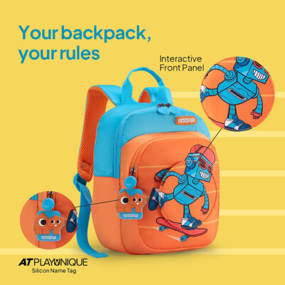 Yoodle Backpack Orange Blue 2