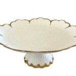 Novah round footed platter